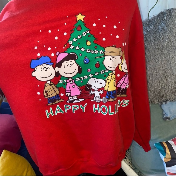 Vintage Happy Holidays Snoopy Family Peanuts Sweatshirt Size XL - Picture 7 of 7